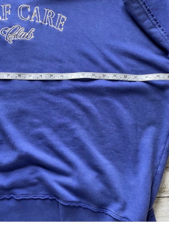 Aerie blue oversized Crewneck Sweatshirt - Self Care Club - Picture 6 of 10